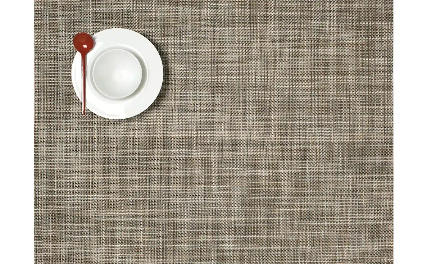Individual rectángulo HORECA 30x41- Línea Minibasketweave - Color Soapstone