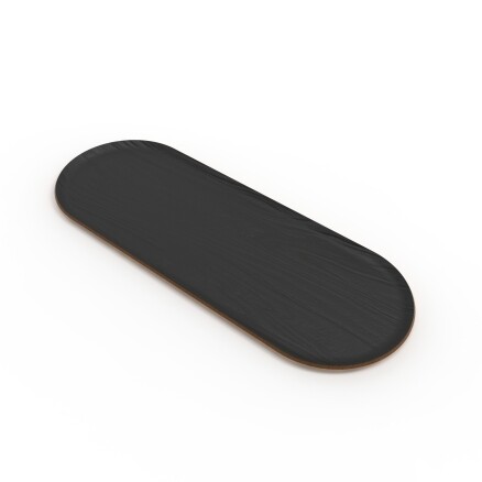 Bandeja Oval de Madera 55cm Negro